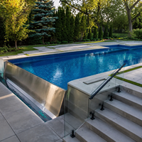 Piscine modulaire en acier inoxydable durable avec panneaux muraux préfabriqués pour projets commerciaux et complexes écologiques