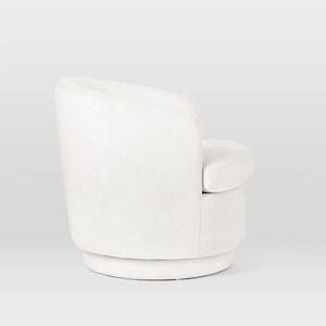 Muebles de lujo nórdicos modernos tapizados Sessel Club sillón de terciopelo giratorio barril Boucle Accent silla para sala de estar - Product Image 4