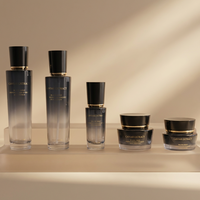Diskon besar hitam 30G 50G 40Ml 100Ml 120Ml kaca kosmetik kustom botol kaca Kosmetik Set Kemasan