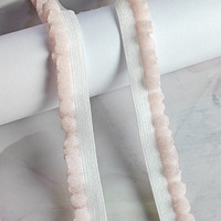 Dentelle plissée noire de 1,0 cm, dentelle élastique, pour ourlet de robe, col, accessoires faits main DIY