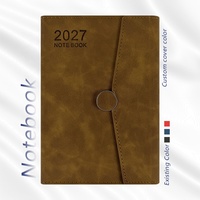Agenda personnalisé 2027, planificateur sur mesure, couverture rigide en cuir, carnet A5/A4, journal de bureau professionnel, promotionnel