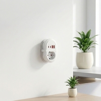 Prise murale OEM 16A EU Schuko avec prise murale, matériau PC ignifuge, 2 ports USB A et 2 ports USB C
