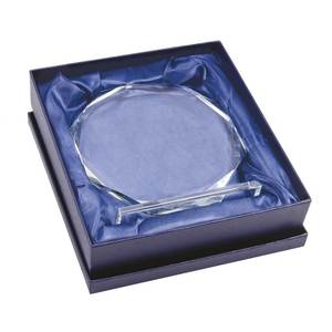 Trofeo Ottagonale in Cristallo, Diametro 120mm, Targa Premio in Vetro Trasparente - Product Image 3