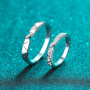 Wholesale Vintage Women <b>Men</b> Jewelry 925 Sterling <b>Silver</b> Couple <b>Ring</b> Moissanite Diamond Wedding <b>Ring</b> - Product Image 1