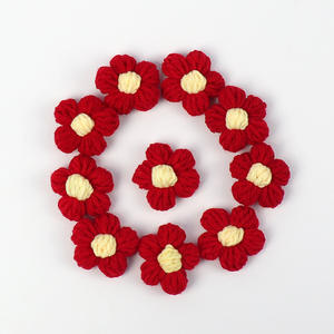 Joyfort - Flores Artificiales Tejidas a Mano, Flores de <span class=keywords><strong>Lana</strong></span> Tejidas a Crochet para Regalo de Festival - Product Image 3