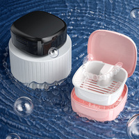 Boîte de rangement pour prothèses dentaires, boîte de trempage portable pour personnes âgées, boîte de nettoyage pour appareils dentaires invisibles, boîte de nettoyage pour appareils orthodontiques
