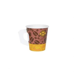 Gobelet en papier simple, écologique, personnalisé, jetable, sans odeur, pour café et boissons, avec poignée, 7oz, 8oz, 9oz, 10oz - Product Image 5