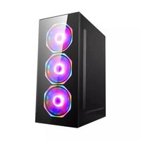 Casing menara pendingin gaya ATX kustom casing komputer PC Gaming Desktop stok suku cadang plastik casing komputer paduan aluminium CN;GUA