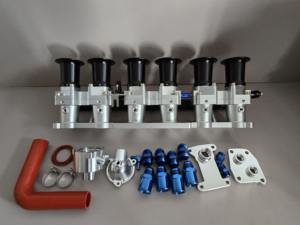 Collecteur d'admission en aluminium 45 mm avec boîtier de papillons individuels (ITB) pour Mercedes Benz W201 W124 W126 R107 SL W463 M103 - Product Image 2