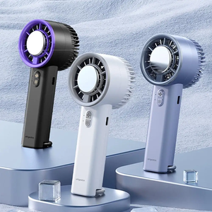 Mini ventilateur portatif USB rechargeable 3 couleurs, pliable, avec pulvérisation d'eau, ventilateur à main en plastique pour rafraîchissement personnel - Product Image 1