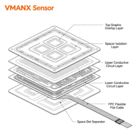 VMANX Sakelar Sentuh Membran Otomotif Cetak Khusus FPC Sensor Fleksibel Panel Kontrol AC Kendaraan Pabrik Langsung OEM