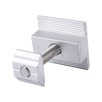 Système de fixation de panneaux solaires en aluminium, colliers de fixation intermédiaires avec ressort pour montage solaire