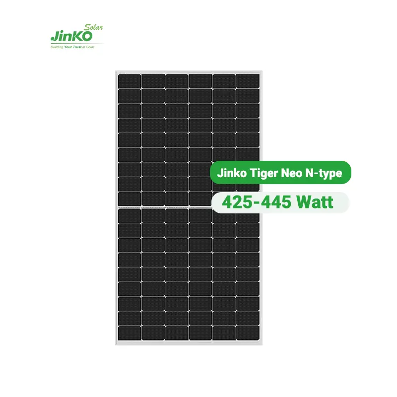 High Efficiency Jinko Neo 435W N-type Mono Solar Panel Jinko Official Authorized Half Cell Monofacial Single Glass PV Module