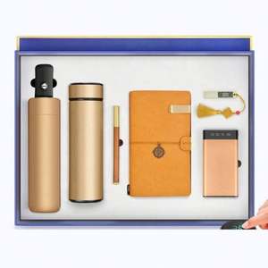 ชุดของขวัญสำหรับองค์กรสุดหรูรักษ์โลก พร้อมกระติกน้ำร้อน LED และสมุดโน้ตธุรกิจพิมพ์แบบ Letterpress พร้อมโลโก้สั่งทำ - Product Image 2