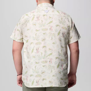 San hô cá hồi micro <span class=keywords><strong>polyester</strong></span> số lượng lớn cá đồ họa in tre Camo micro <span class=keywords><strong>polyester</strong></span> đi cá dài tay áo nút xuống câu cá Áo sơ mi - Product Image 2