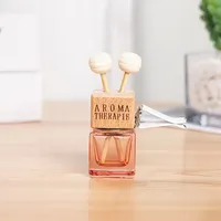 Diffuseur de parfum pour voiture en verre givré Mesker Luxury 5ml 8ml 10ml, flacon vide avec bouchon en bois