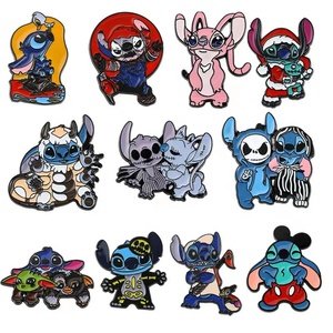 Épingles pour vêtements dessin animé métal Badges broche épingles aimant fixation laiton fer découpé Technique pour offset carte cadeaux - Product Image 1