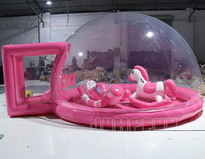 Parque de burbujas inflable transparente para niños, PISCINA DE BOLAS oceánicas, ciudad inflable, casa de salto, parque de atracciones de burbujas de PVC - Product Image 3