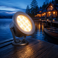 Lumière de fontaine sous-marine IP68 RGB DMX en acier inoxydable, transformateur inclus pour la décoration de piscine extérieure, de jardin et d'eau