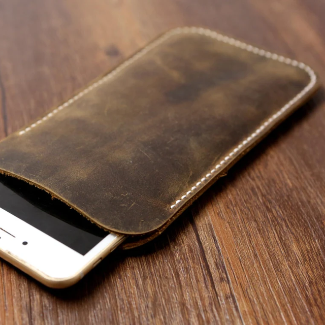 Real Leather Mobile Phone Bags Waterproof Phone Case Pouch Cell Phone Holster Bag Accept Customized
