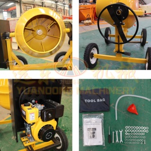 Obral mesin campuran beton mesin bensin Diesel tipe Trailer tangki pencampur semen kualitas tinggi - Product Image 6