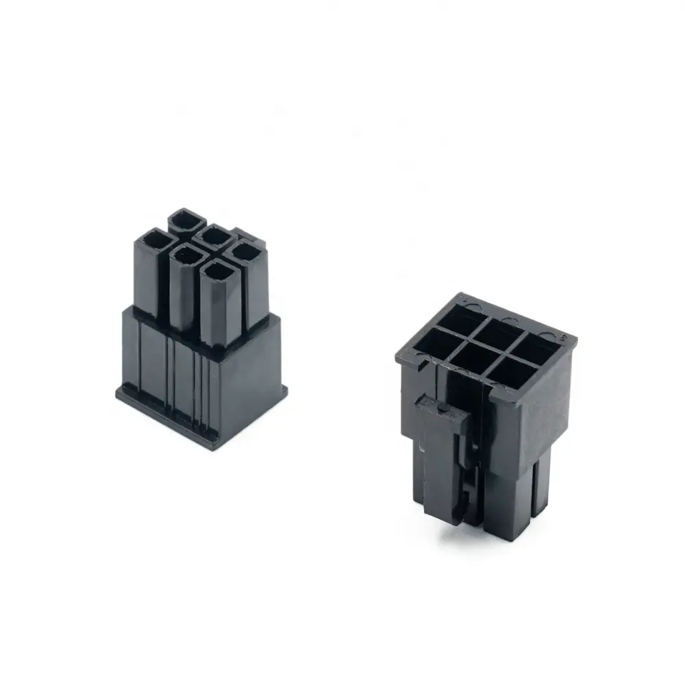 LECHUAN 6 Position 2 Row 4.14 mm Pitch Socket Female Connector TE AMP Receptacle Plug Housings 4P 172168-1 MATE-N-LOK Connector