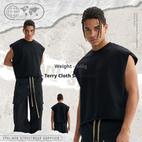 Rompi Pria Tanpa Lengan Bahan Terry Kasual Tebal Model Trendy Longgar