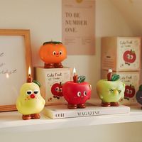 Bougie parfumée aux fruits en cire de soja, fabriquée à la machine, dans un bocal en fer blanc de style vintage, sans fumée, respectueuse de l'environnement, non toxique