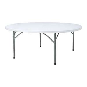 Tables pliantes rondes portables en plastique bon marché, tables de fête rondes pliables pour mariage et événement - Product Image 5