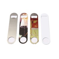 Décapsuleur en métal vierge bon marché avec logo imprimé par sublimation Décapsuleur pour boisson Décapsuleur par carte de crédit Décapsuleur à bière portefeuille