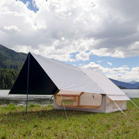 Tente de camping familiale portable et imperméable, auvent gonflable quatre saisons pour les activités de plein air, tente de camping gonflable
