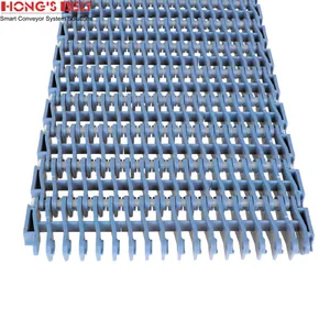 Hongsbelt HS-700D-N Raised Rib Modular Plastic Conveyor Belt For Beverage Sterilization Production Line