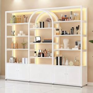 Lighted Multi Layer Display <b>Cabinet</b> for Salon Beauty Parlor Holds Nail Polish Gel Cosmetics Commercial Storage Shelf - Product Image 4