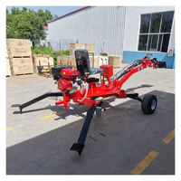 Offre Spéciale ferme chine autopropulsé 3 points 9hp 15hp petit atv remorquage pelle prix nouvelle essence mini pelleteuse remorquable pour tracteur