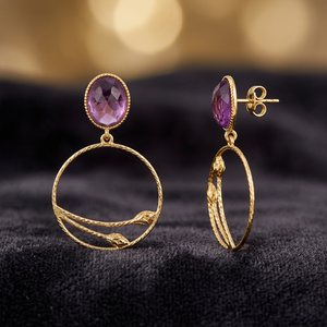 Boucles d'oreilles pendantes en argent sterling faites à la main avec pierres précieuses en quartz, style bohème tendance pour anniversaire - Product Image 3