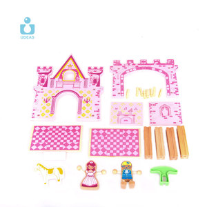 Jouets éducatifs pour enfants, blocs de construction <span class=keywords><strong>en</strong></span> <span class=keywords><strong>bois</strong></span>, maison de poupée, château, puzzles 3D - Product Image 2