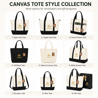 Sac fourre-tout en toile de coton pour femme, personnalisé avec logo d'usine, 16 oz, épais, avec pochette intérieure, pour le travail ou les loisirs