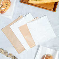 Sac à pain en papier kraft semi-transparent, idéal pour petits pains fraîchement cuits, emballage pratique pour sandwichs, résistant à l'huile, thermoscellable, pour la pâtisserie