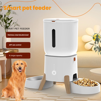 Distributeur automatique portable double bol pour animaux de compagnie, pour deux chats simultanément, avec assiettes détachables incluses, pour la maison