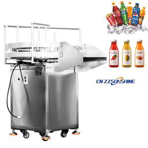 Mesa giratoria de acumulación de alta velocidad de acero inoxidable 304 para desenredado y carga de botellas redondas - Product Image 1