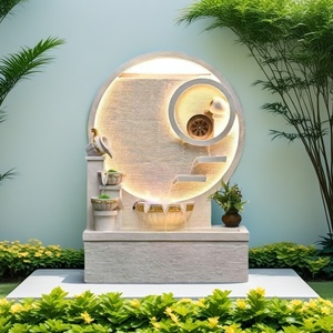 Meilleure vente résine <span class=keywords><strong>pierre</strong></span> cascade fontaine artificielle pluie eau rideau <span class=keywords><strong>jardin</strong></span> ornement pour extérieur cour affichage - Product Image 3