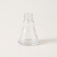 Flacon compte-gouttes en verre cylindrique transparent 30 ml avec bouchon à vis, col en PP, estampage doré, pour huiles essentielles, sérums, crèmes visage et diffuseurs
