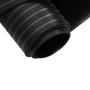 Fabricant en gros feuille de caoutchouc noire plate industrielle sol en caoutchouc vulcanisé 2mm 3mm