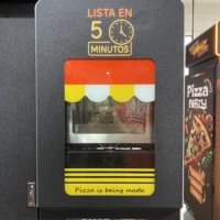 Máquina Expendedora de Pizza Totalmente Automática con Estilo Personalizable de Adhesivo Publicitario y Sistema de Pago con Tarjeta Personalizada y Código QR para Interiores y Exteriores