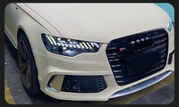 Pour Audi A6 C7 2012-2015, ensemble de phares style RS, lentille LED, DRL, clignotant séquentiel, 12V 65W 6000 lm, mise à niveau