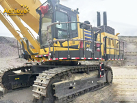 Excavatrice PC1250 8 d'occasion avec moteur de 775 CV, PLC et boîte de vitesses, modèle 2021, excellent état, livraison rapide