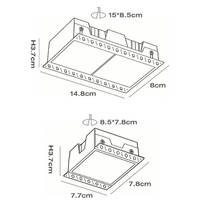 Spot COB carré pré-encadré 8W, faisceau focalisé 36°, aluminium noir fin, IP20, 3000K, lumière chaude, CRI 95, garantie 3 ans, Art