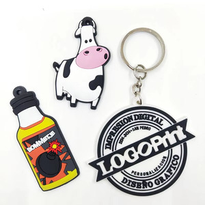 Personalized PVC Rubber Keychains Custom Brand Logo Figure Promotional Accessories Silicone Rubber Customizable De Motos in Bulk
