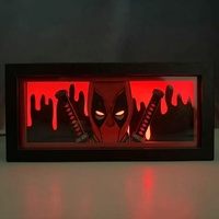 Lampe murale LED Batman Justice League, veilleuse colorée, lampe de décoration pour la maison avec télécommande, coffret cadeau Noël et Nouvel An
