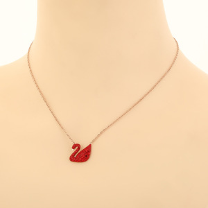 HX0142 Ins Fashion Sparkling <strong>Swan</strong> Necklace Micro Paved CZ Crystal <strong>Swan</strong> Pendant Clavicle Chain Women's <strong>Jewelry</strong> - Product Image 5
